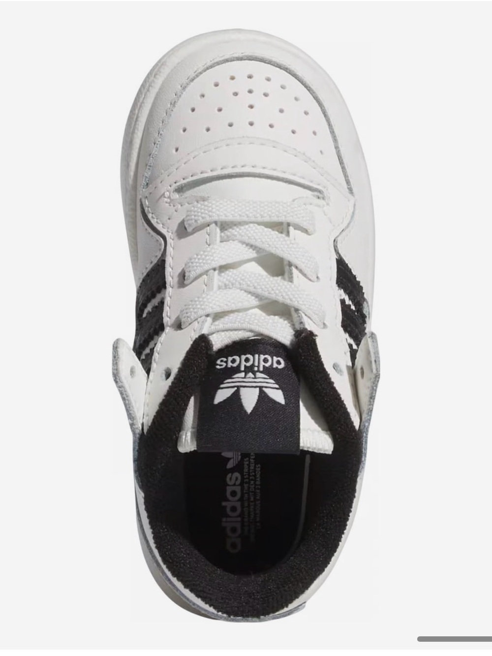 Adidas Toddler White and Black Forum Low - Never worn